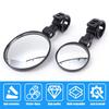 Bicycle Rearview Mirror 360° Rotation Wide-Angle Convex Mirror E-Bike Side Mirrors with Adjustable Elastic Plastic Buckle Strap