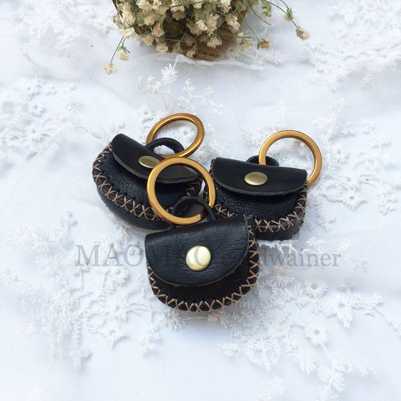 

Мини-кошелек для монет и брелок ручной работы с креативным кольцом-подвеской