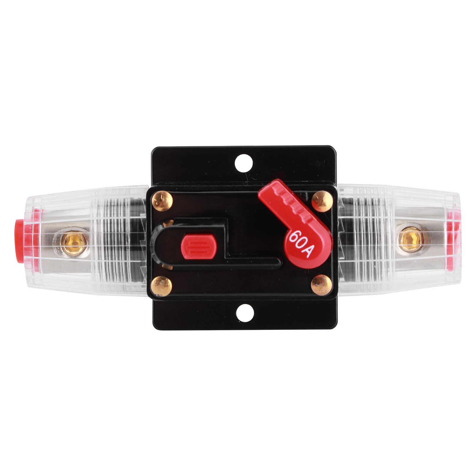 

Automatic Reset Fuse Holder Switch Amplifier Car Truck Audio Modification 12V 60A