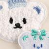 Original embroidery label cloth label towel embroidery bear head embroidery sticker clothing accessories DIY adhesive-backed patch cloth sticker