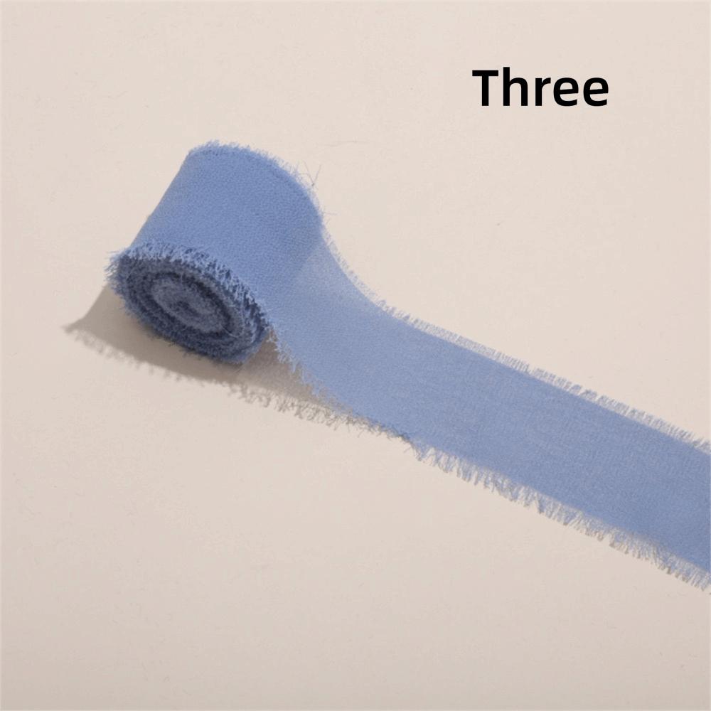 3 Rolls 5m Fringe Chiffon Silk Ribbon DIY Craft Hairy Chiffon Ribbon  Wedding Invitations