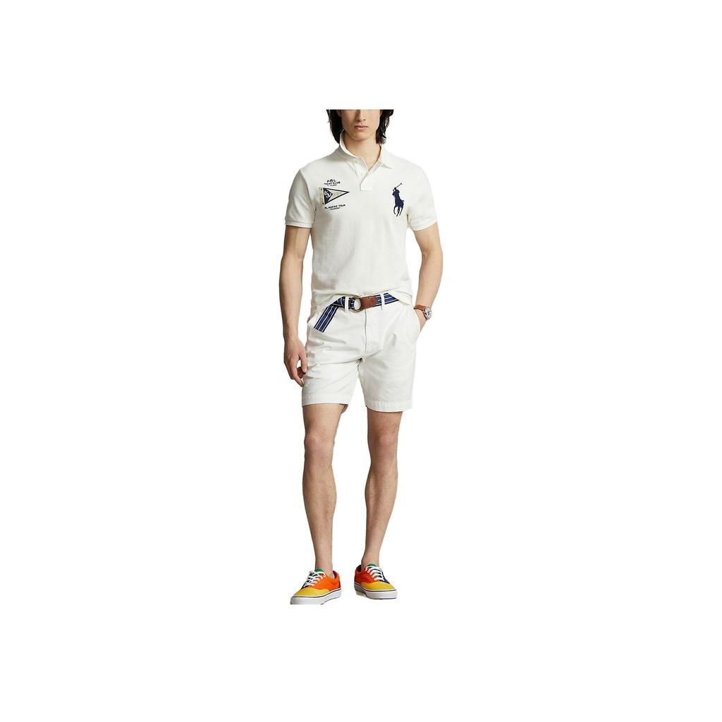 Polo Ralph Lauren Polo Collar Letter Print Polo Shirt Men tops White MNPOKNI1N822477-100