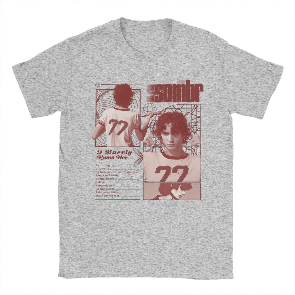 Singer Sombr TShirts for Unisex Funny 100 Cotton Tee Shirt Crewneck Short Sleeve T Shirts Summer Clothes
