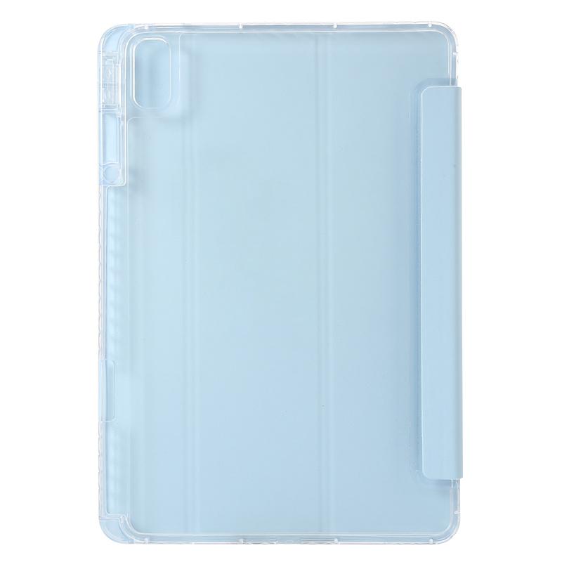Luxury Transparent Flip Leather Tablet Case for Huawei MatePad SE 11 2024 Case with Pen Holder Flip Stand Clear Back Shell Shockproof Protect Cover