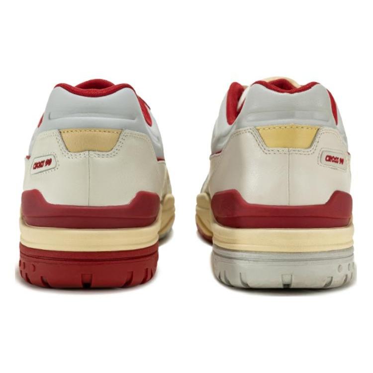 Saucony Cross 90 Leather Comfortable Slip Resistant Abrasion Resistant Low top Skateboard Shoes Unisex White Red S79035-17