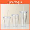 Plastic Clear 16oz Glitter Shimmer Drink Cup With Cover For Cold Beverages And Juices