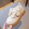 Spring Autumn New Children Loafer for Girl Fashion British Style Princess Chic Bowtie Anti-slippery Casual Performance Shoe