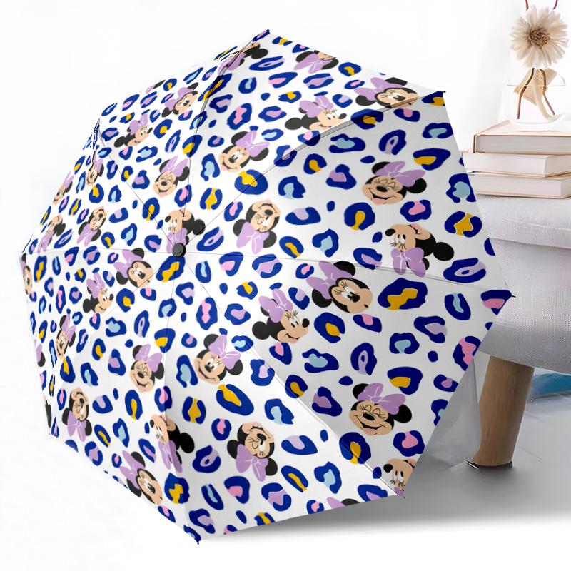 Snow Leopard Yin Yang Automatic Umbrella Compact 8-Rib Design Lightweight All-Season Travel Outdoor Accessory Perfect Gift for Women Men
