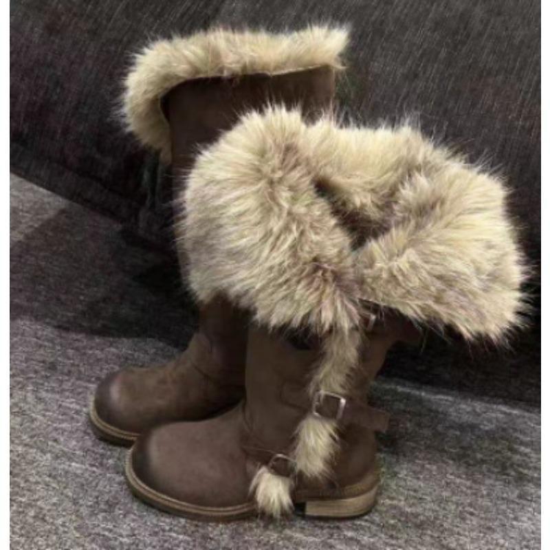 

Новая Модная, Универсальная и Теплая Женская Обувь, включая Снежные Ботинки и Ботинки на Флисе 35 кофейный