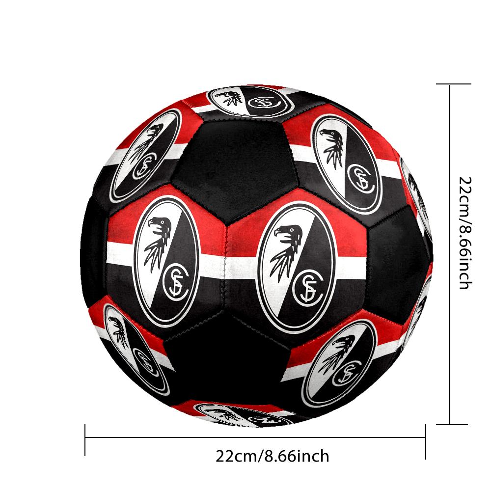 SC Freiburg Indoor Soccer Ball Colorful Machine Stitched PVC Size 5 Team Training Competition Ready Durable High-Bounce Cool Sports Gift