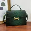 New Wind Crocodile Pattern Briefcase Bag Portable Shoulder Oblique Span Women's Bag