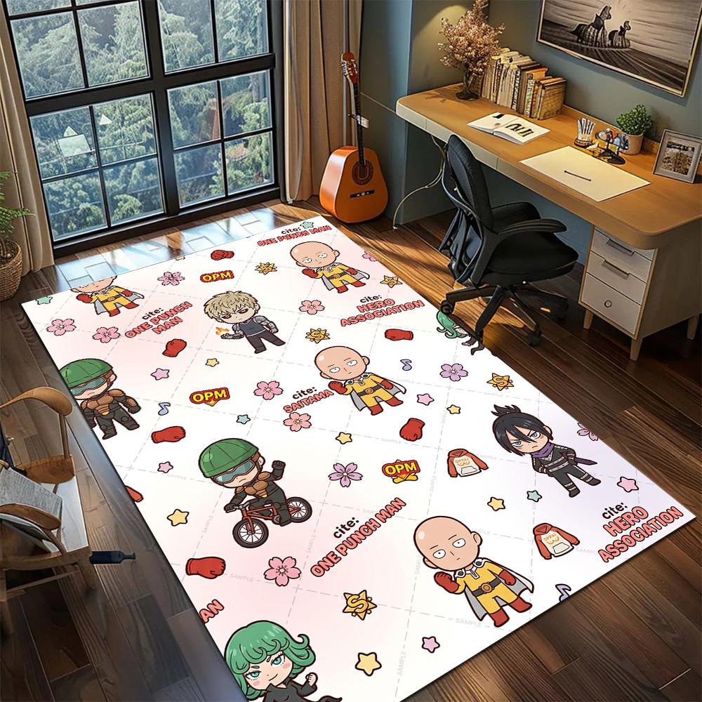 One Punch Man  Carpet Floor Mat Large Area Gamer Bedroom Washable Non Slip Home Room Decor YUN6512