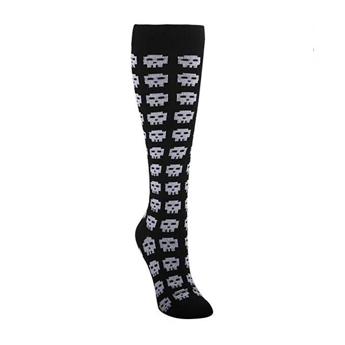 Compression Stockings Men Women Running Stripes Dots Love Claws Stars Sport Flight Nylon Varicose Veins Knee Long Socks