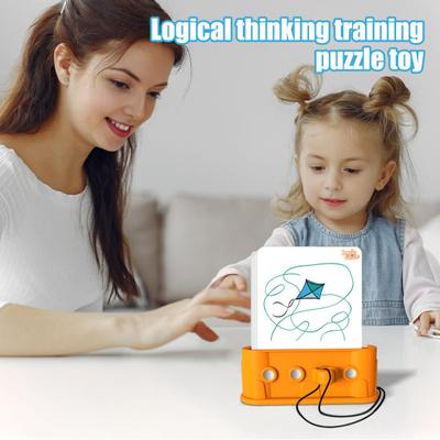 1/2/3 Sets Logikburg Lernkarten Logisches Denktraining Feinmotorik Problemlösung Lernkarten Gehirnjogging Spielzeug für Kinder Alter 3-6