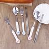 Cartoon Cat Claw Stainless Steel Spoon And Fork Set Spoon Chopstick Cutlery Student Outdoor Camping Portable Kitchen Accessories
