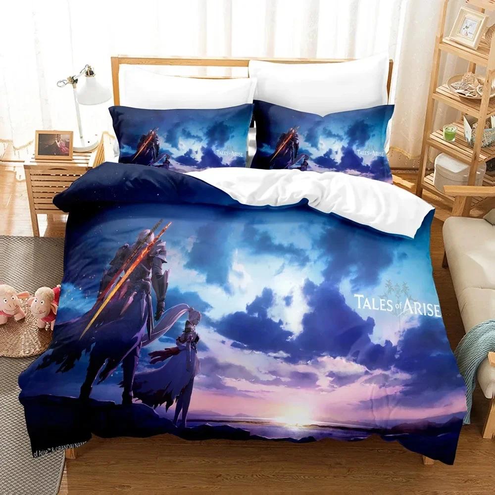 Hot Game Tales Of Arise Bedding Set Modern Printed Bed Set With Pillowcase Duvet Cover Soft Single Double Queen Super King Size