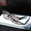 Retro Thick Square Sunglasses for Men and Trendy Rectangular Turtle Black Frame 70s 80s Eyewear [SHEEN KELLY] Women, Shades,