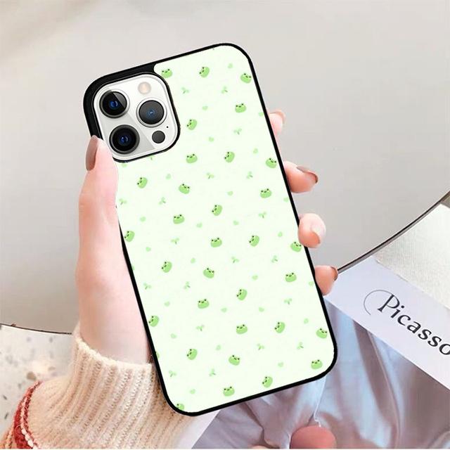 Cute Cartoon Frog Phone Case For iPhone 17 Air 14 13 12 16Pro Max 15  Plus Max Cover Shell Coque