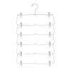 6-Tier Skirt Hangers with Clips Pant Space Saving Multiple In One Clothes with Clip Multiple Pants Hanger for Closet