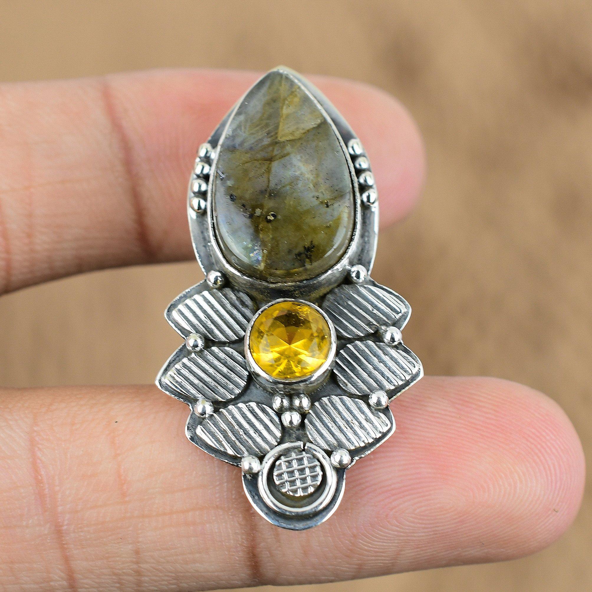 

Wedding Gift For Her 925 Sterling Silver Natural Labradorite Gemstone Pendant