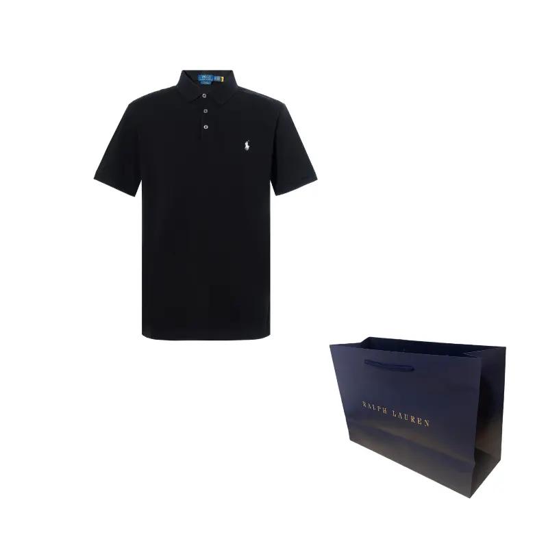 Polo Ralph Lauren Slim Fit Solid Color Polo Shirt Men Tops Black 710541705-007