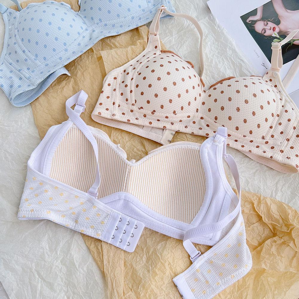 Sweet Breathable Girlish Style Push-Up Bra Wire-Free Seamless One-Piece Thin Cup Underwear
