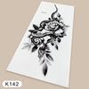 Temporary Tattoos Sketch Line Black Snake Dragon Rose Flowers Fake Tattoo Stickers Arm Sleeve Thigh Sexy Women Body Art Girls