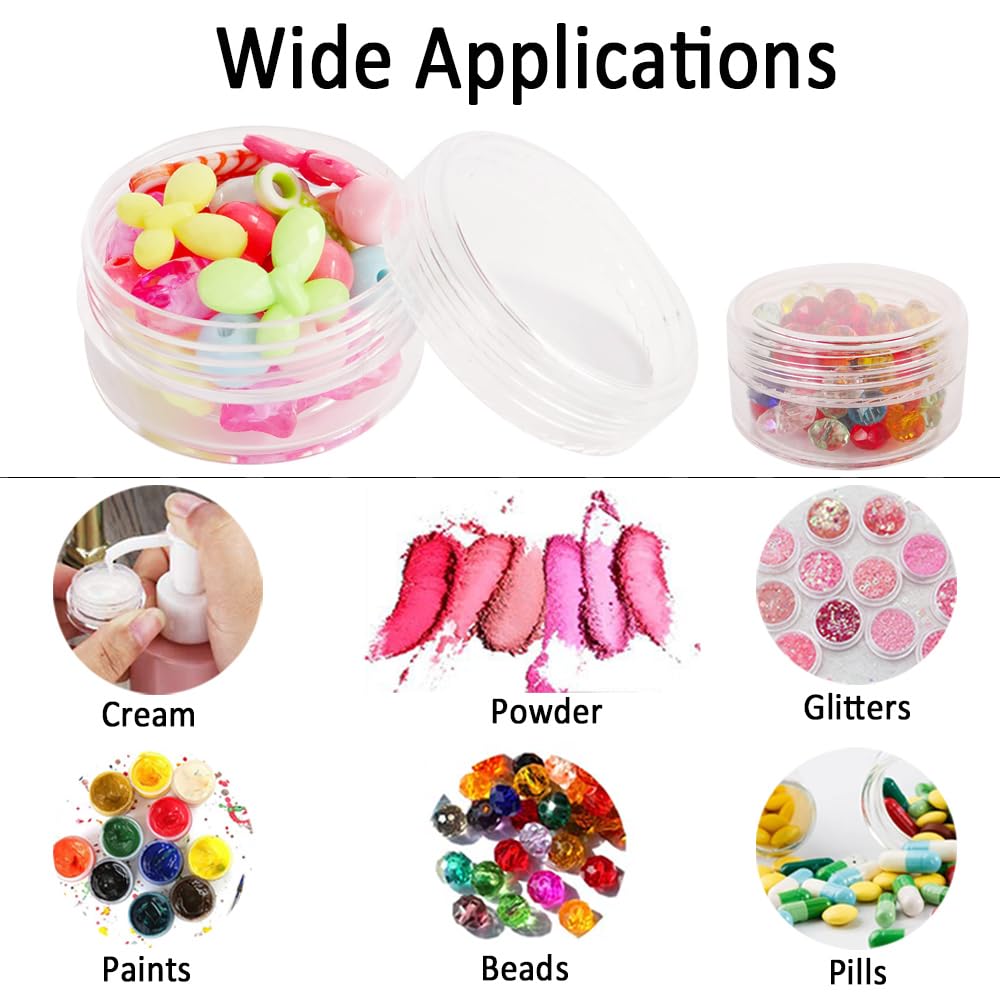 Wopanxye Cream Cream Cosmetic Refill Lip Small Cream Handmade Cosmetic Set of Clear Storage Small Transparent White Lid Included Container, Jar,