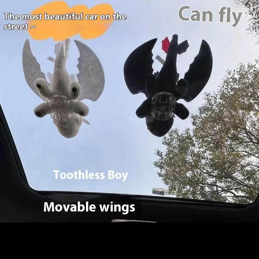 20/27/35CM 2025 Neue Mode Autozubehör Plüschtiere Abnehmbare Schnalle Kleiner Drache Die Flügel können sich bewegen Geschenk für Jungen Nicht aufgeladen