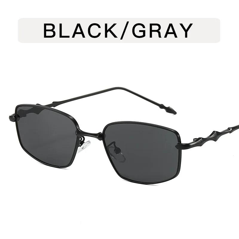 Мужские Женские Металлические Солнцезащитные Очки Прямоугольные Модные Популярные Оттенки Маленькие Квадратные Неправильные Солнечные Очки Женские Летние Для Путешествий Oculos