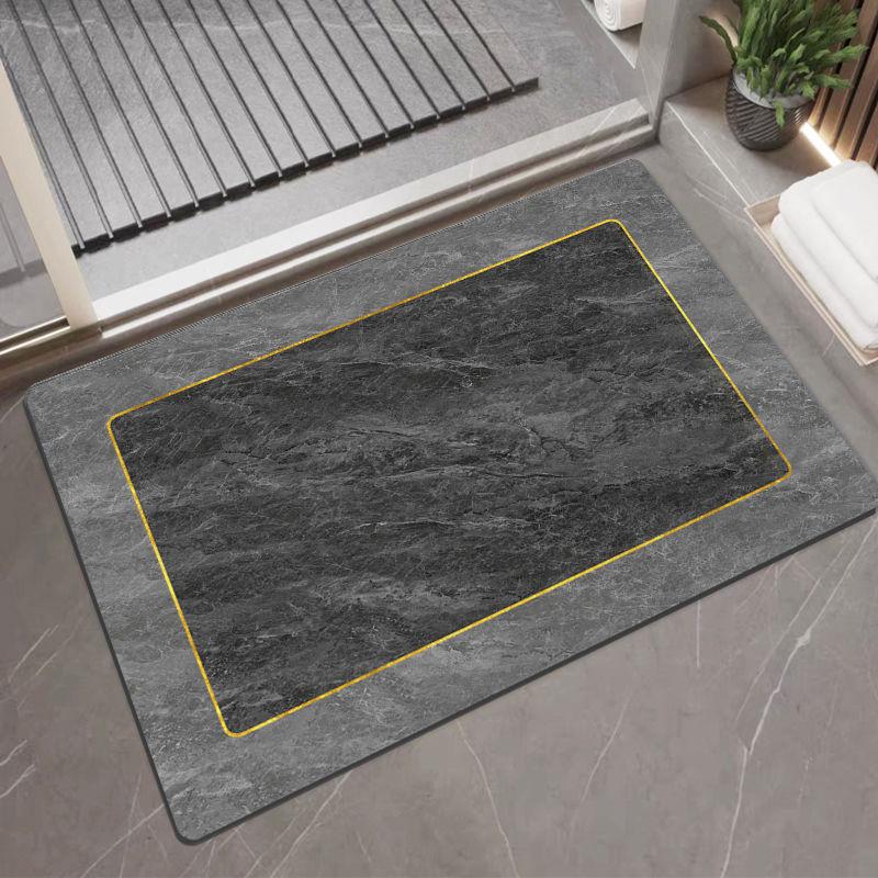 Coussin en terre de diatomée absorbant pour toilettes, salle de bain, tapis de pied antidérapant, tapis de porte à séchage rapide pour toilettes, peut être frotté, ménager simple