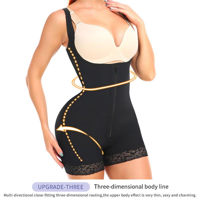 Moda feminina design de arquivo aberto uma peça de levantamento de barriga hip collants corpo roupa interior modelador de corpo de uma peça 905b