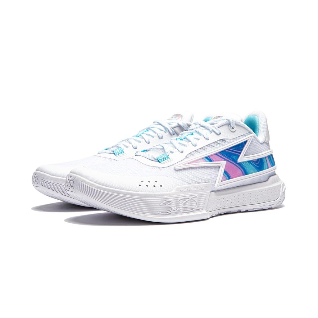 Li Ning Wade Flash Low Top Basketball Shoes Men's White Blue ABPU027-1