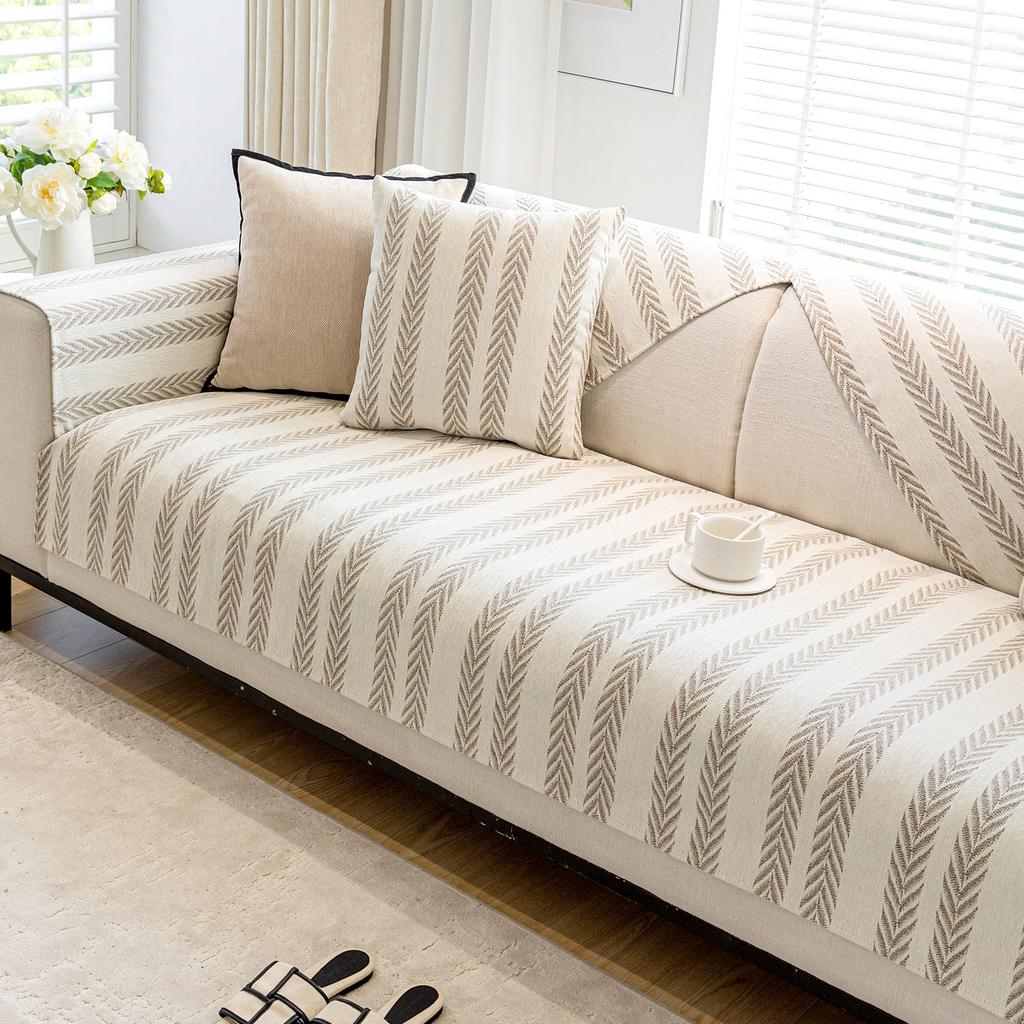Modern Nordic Sofa Cushion Universal Fabric Non-Slip Leather Sofa Cover  New Sofa Seat Cushion Light Luxury