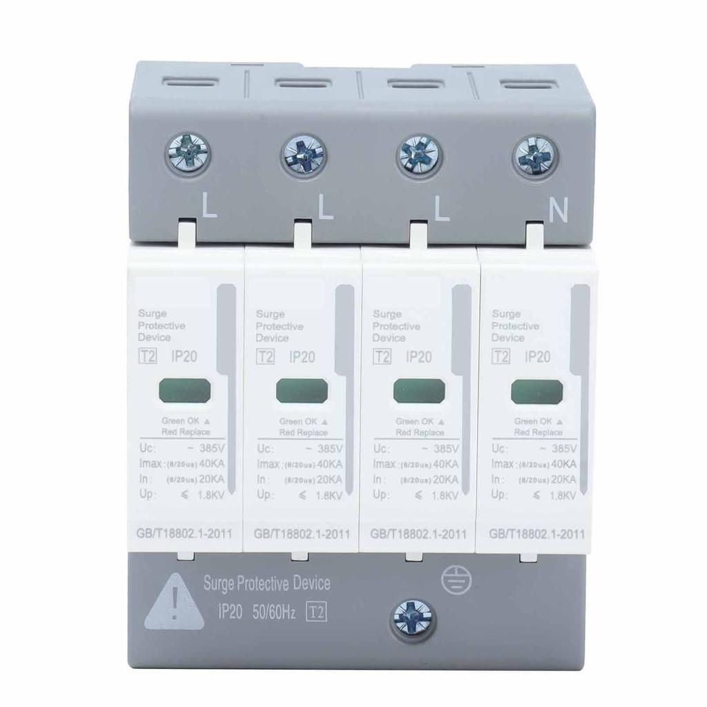 BERM Surge Protective Devices House Arrester Protector 4P 40KA SPD 2 Level BEMLY40 220V380V