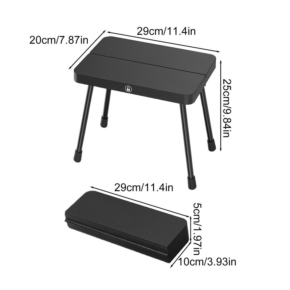 

Портативне кемпінгове крісло Портативне вуличне крісло Алюмінієвий сплав Маленька лавка Складаний стілець Для пікніка Біля басейну Вуличний садівництво чорний