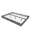 Modern minimalist bed frame, 160*200CM, gray, Dutch velvet material, does not include gas lift, does not include headboard and mattress.