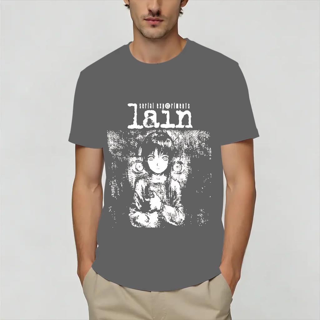 Harajuku T Shirt Summer Serial ExperiUnisexts Lain Novelty TShirts Cotton Tee Shirt for Unisex Y2K Basic Design Short Sleeve Tees