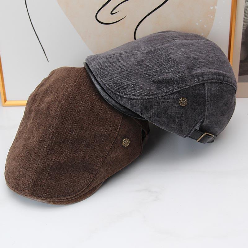 Autumn and Winter Versatile Boys and Girls Forward Hat Retro British Adjustable Rear Buckle Shows Face Small Outdoor Street Shooting Newsboy Hat