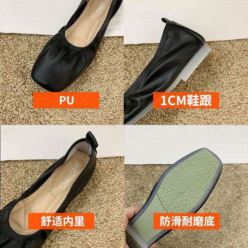 Francuskie buty na pojedynczej podeszwie średni obcas płaskie buty 2025 elastyczne buty babci średni obcas wiosenna moda wszechstronne miękkie skórzane buty dopamina