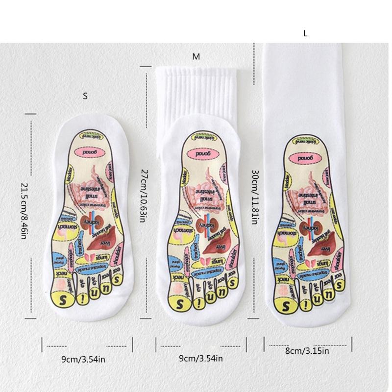 Unisex Foot Massage Reflexology Socks for Stimulate Pressure Point Ease Tiredness Perfect for Office Worker and Elderly