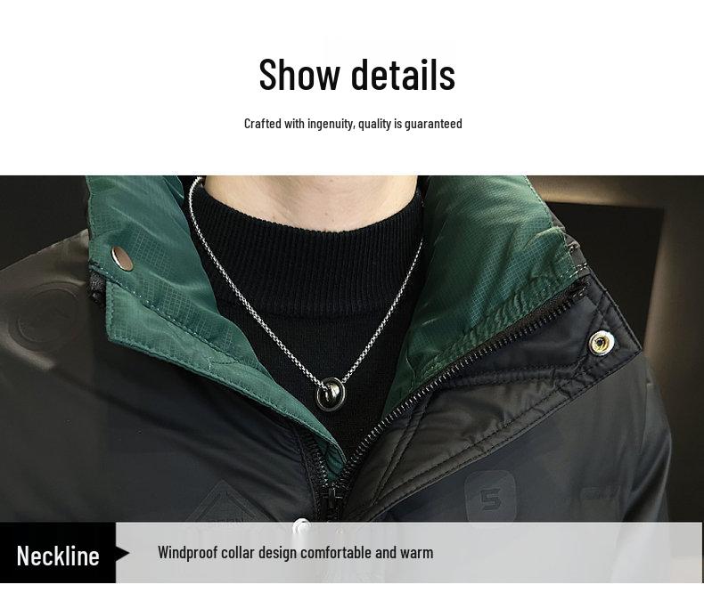 Herren Trendige Kurze Winddichte Daunenjacke - Warm, Vielseitig, Lässiger Wintermantel