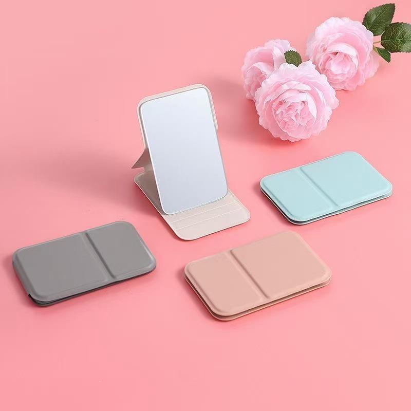 Compact Foldable Mini Makeup Mirror - Portable Travel & Office Essential