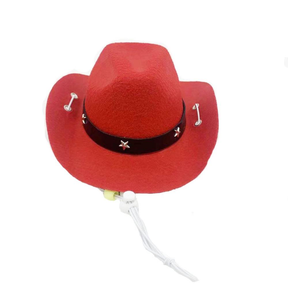 Dog Western Cowboy Hat Mini Toy Hat Puppy Pet Dog Cat Pet Hat Scarf Cover