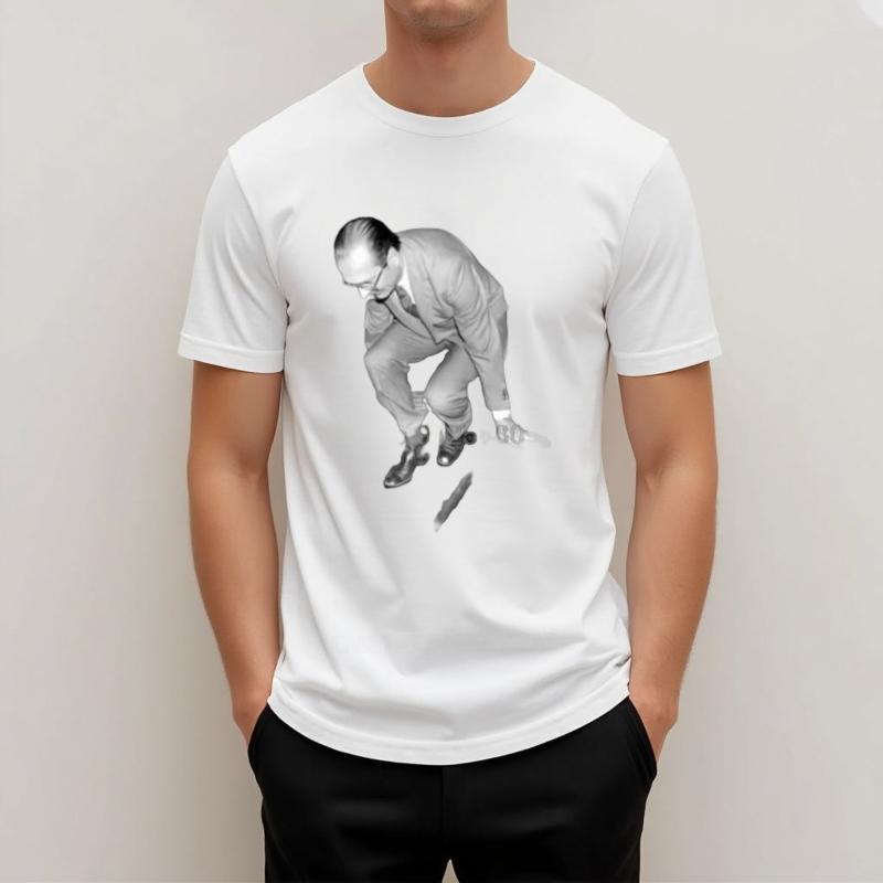 Jacques Chirac Yo Rap Hip Hop Paris Metro T-Shirt Men's Harajuku Retro Tee Cotton Casual Summer Graphic