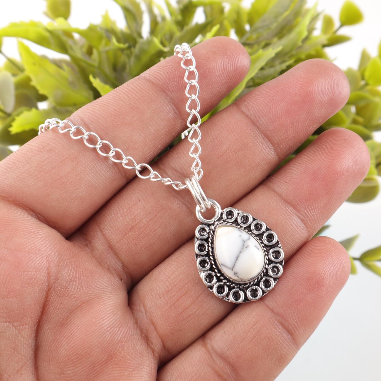 

Pear Dendrite Opal Stone 925 Silver Artisan Anniversary Gift Unique Boho Pendant PP-26-21