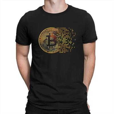 Bitcoin Grafik T-Shirt Unisex T-Shirt Kryptowährung Kunst Kurzarm O-Kragen T-Shirt 100% Baumwolle Geschenk kreative Kleidung