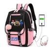 Usb Girls Backpack Rainbowfriends School Bag Young Ladies Travel Bag