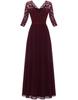 Elegant Lace Splicing Long Evening Dress for an Impressive Look
