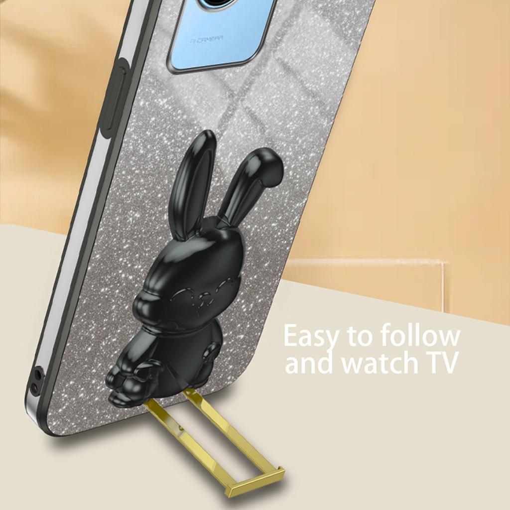 For Realme C30s 4G/C30 4G Phone Protective Case Cartoon Rabbit Cover with Kickstand